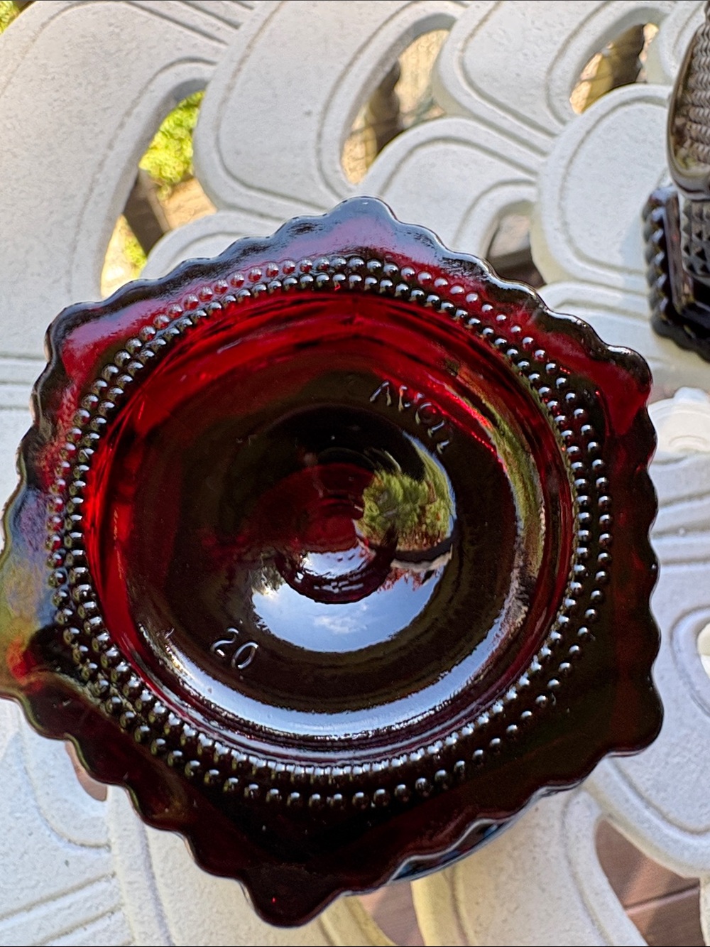 Avon Vintage Cape Cod Ruby Red Glass water tumbler. 2 available - Picture 2 of 4